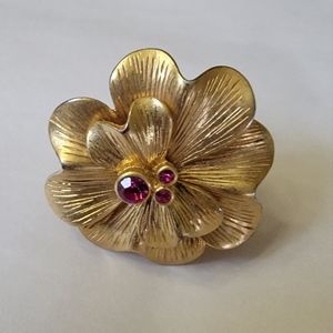 Lia Sophia Gold Azalea Ring, Size 8